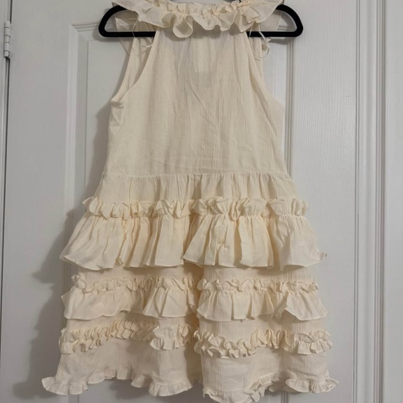 H&M Cream Ruffle Tiered Mini Dress - Picture 8 of 8
